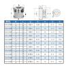 K-Type Clamp Timing Belt Pulley MXL 30/36/38/48 Tooth, Aluminum Alloy, 38 Teeth, 8 mm/11 mm Bore view 3