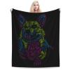 Dog-Print Throw Blanket for Couch, 60 x 50 in, Soft Flannel view 1