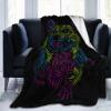 Dog-Print Throw Blanket for Couch, 60 x 50 in, Soft Flannel view 2