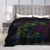 Dog-Print Throw Blanket for Couch, 60 x 50 in, Soft Flannel view 3
