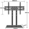 MOZ4dxy Desktop TV Stand, Universal TV Stand with Tempered Glass Base, Height-Adjustable TV Base for 40–65-Inch TVs view 2