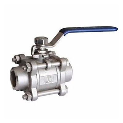 DN15 1/2" Welded 304 Stainless Steel 3-Piece Ball Valve for Water and Air, 229 PSI