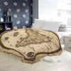 Blanket 180 x 220 cm, Soft Flannel Fleece Blanket with South China Sea Treasure Map Print, Brown view 1