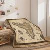 Blanket 180 x 220 cm, Soft Flannel Fleece Blanket with South China Sea Treasure Map Print, Brown view 4