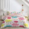 Qiwagu Reversible Cloud-Pattern Quilt, 220 x 240 cm, 200 GSM, with 2 Pillowcases view 2