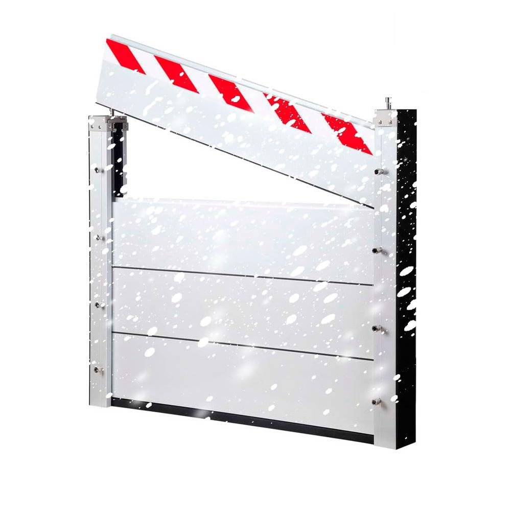 Aluminum Flood Barrier, Mobile Reusable Flood Protection Barrier for Basement Windows, HXQSL (195 x 80 cm)