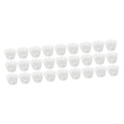 OKUMEYR 180-Piece White Cupcake Wrappers with Openwork Pattern