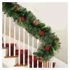 WENYOG Christmas Garland with Red Berries, 1.8 m, 30 LEDs view 4