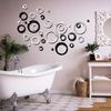OASISEN 72-Piece Acrylic Round Mirror Wall Stickers view 3