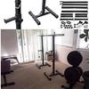 GLJTUO Adjustable Barbell Rack for Squats and Bench Press view 2