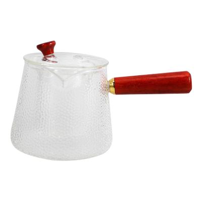 Cabilock Glass Teapot with Wooden Handle and Infuser