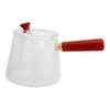 Cabilock Glass Teapot with Wooden Handle and Infuser view 1