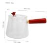 Cabilock Glass Teapot with Wooden Handle and Infuser view 4