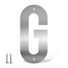6-Inch Stainless Steel House and Mailbox Numbers, Silver Modern Door and Address Numbers view 1