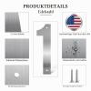 6-Inch Stainless Steel House and Mailbox Numbers, Silver Modern Door and Address Numbers view 3