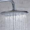 KFTLDYZL Chrome Rain Shower System, Wall-Mounted Brass Shower Set with Overhead Shower Head and Height-Adjustable Mixer for Hotel Bathrooms view 2