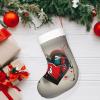 Lghdfyo Personalized Christmas Stocking with "Treble Love and Music" Text, Large Capacity, Indoor, Black, One Size view 2