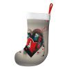 Lghdfyo Personalized Christmas Stocking with "Treble Love and Music" Text, Large Capacity, Indoor, Black, One Size view 4