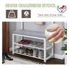 Industrial Entryway Coat Rack with Shoe Bench, 5-in-1 Organizer view 3