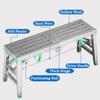 YUIIWKIUFWZ Multifunctional 5-Level Folding Scaffold, Ladder, Stool and Bench, Adjustable, 160 × 40 cm (200 × 40 cm) view 3