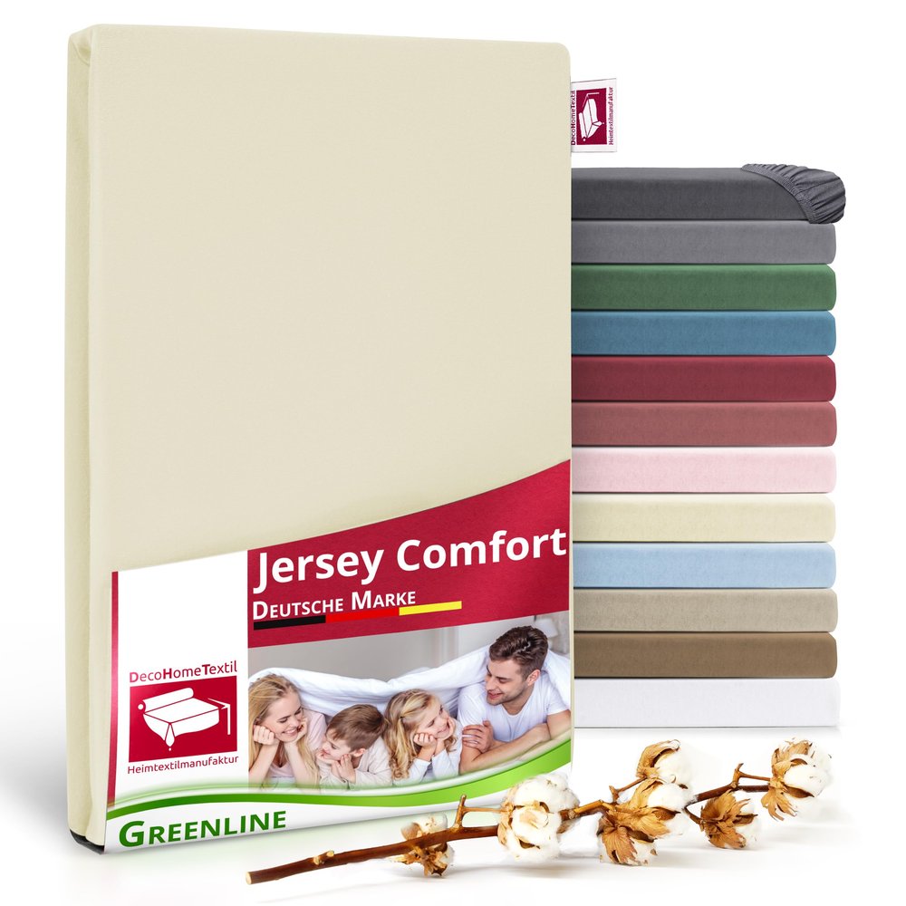 DecoHomeTextil Champagne Fitted Sheet, 180–200 x 200 cm