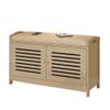 MAVCHANOLIA Entryway Shoe Bench with Storage, 3-Tier Rack and Double Doors view 1