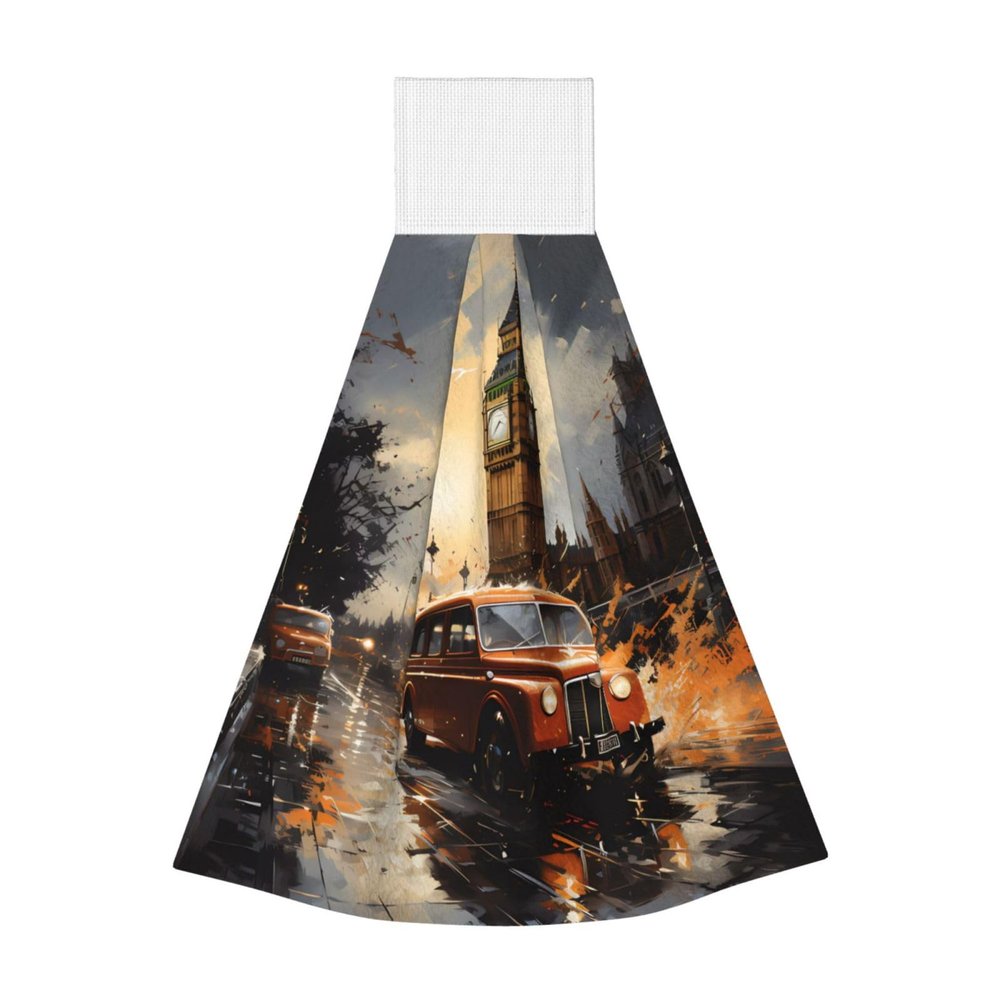 ZhRiYan London Color Taxi Coral Velvet Cleaning Towels