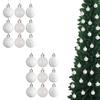 Shatterproof Christmas Baubles, White, 50 mm, 18-Pack view 1