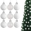 Shatterproof Christmas Baubles, White, 50 mm, 18-Pack view 2