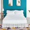 Bed Skirt with Elastic Band, Princess Lace, Stretch, White, 100 x 200 x 38 cm view 2