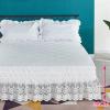 Bed Skirt with Elastic Band, Princess Lace, Stretch, White, 100 x 200 x 38 cm view 3