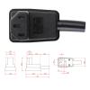ZHENGCI 90-Degree Angled C13 Female Connector, 250 V Power Cable Connector view 3