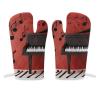 Oven Mitts with Piano Music Notes, Heat-Resistant, Non-Slip, Comfortable Cotton Lining, Kitchen Gloves for Women and Men, for Cooking, Baking and Grilling, Machine-Washable, 1 Pair view 1