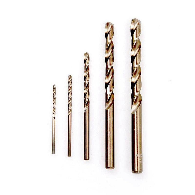5-Piece M35 HSS-Co Drill Bit Set, 2 mm, 2.5 mm, 4 mm, 6.5 mm, 7.5 mm
