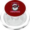 Merry Christmas Santa Afro Man Costume Pink Proud Black PopSockets PopGrip for MagSafe view 1