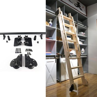 CHENRUIQI 3,320-Foot Sliding Ladder Hardware Kit | Rolling Ladder Hardware Kit for Home, Library, Attic, and Closet (Ladder Not Included) (Size: 16 ft/500 cm)