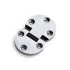 Zinc Alloy Folding Hinge for Folding Tables, Sewing Machines, Countertops and Furniture, Silver, 1 Pc (XK503-2W) view 1