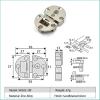 Zinc Alloy Folding Hinge for Folding Tables, Sewing Machines, Countertops and Furniture, Silver, 1 Pc (XK503-2W) view 2