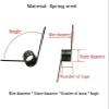10-Pack V-Shaped Torsion Springs, Spring Steel, 0.5 mm x 4 mm, 5 Coils x 90° view 2