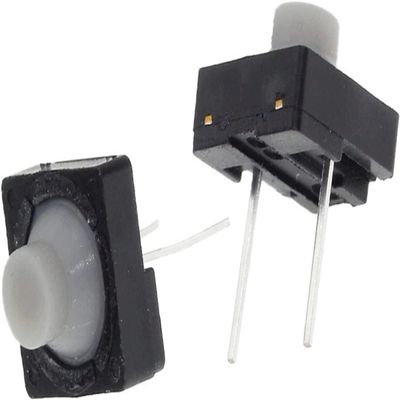 10-Piece 8 × 8 × 5 mm Silent Touch Switch, 2-Pin