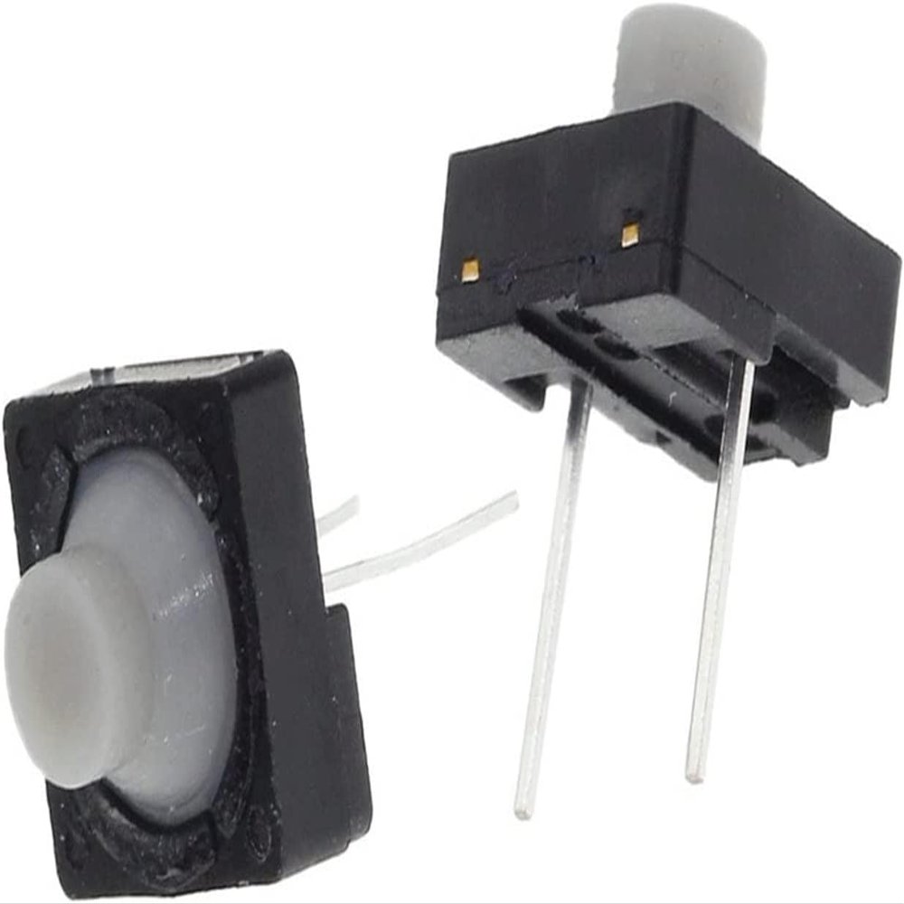 10-Piece 8 × 8 × 5 mm Silent Touch Switch, 2-Pin