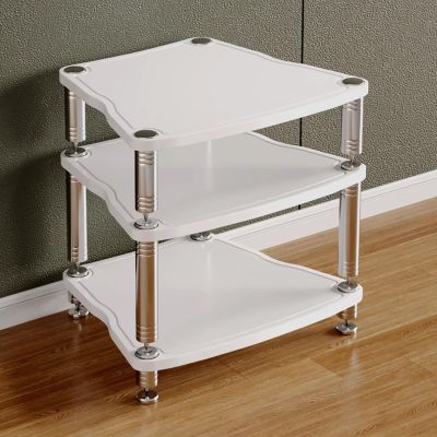 Elitix 3-Tier Low-Profile Hi-Fi AV Media Rack, White