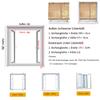 Retro Carbonized Bamboo Roman Blind, 95% Light Blocking, 120 x 145 cm view 4