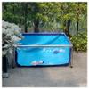 Indoor Aquarium Pond Liner with Steel Frame and Viewing Panel, Canvas, for Koi and Goldfish, Blue/Transparent, 150 x 100 x 71 cm view 1