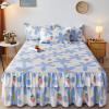 Highdi Elastic Bed Skirt with Ruffles and Floral Print, 180 x 200 cm, Flower World 2 view 1