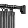 No-Drill Adjustable Shower Curtain Tension Rod, 40–490 cm, Black view 1