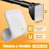 No-Drill Adjustable Shower Curtain Tension Rod, 40–490 cm, Black view 3