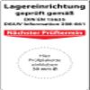 Storage Equipment Inspection Base Labels, DIN EN 15635 / DGUV Information 208-061, 100 Pack, 70 x 40 mm, Self-Adhesive Vinyl view 1
