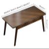DXYOYONGOZ Japanese Coffee Table, Japanese Floor Table, Long Low Table with Bay Window, Waterproof Tabletop (Yellow, 70 x 40 x 31 cm) view 2
