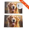 WHJSHOP Golden Retriever Placemat Set, 12 x 18 in, 6 Pieces view 2